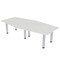 Skutchi Designs 45 in W, 96 in L, 29 in H, Engineered Wood Top, White HAR-HEXIR-4693-PT-WC - alternate 1
